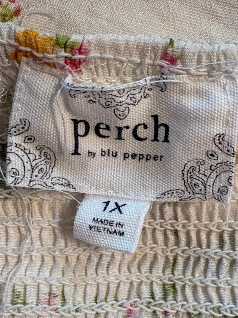 Perch by Blu Pepper White Floral Maxi Summer Dress with Pink Tie Straps 1X 14-16 - Picture 8 of 10
